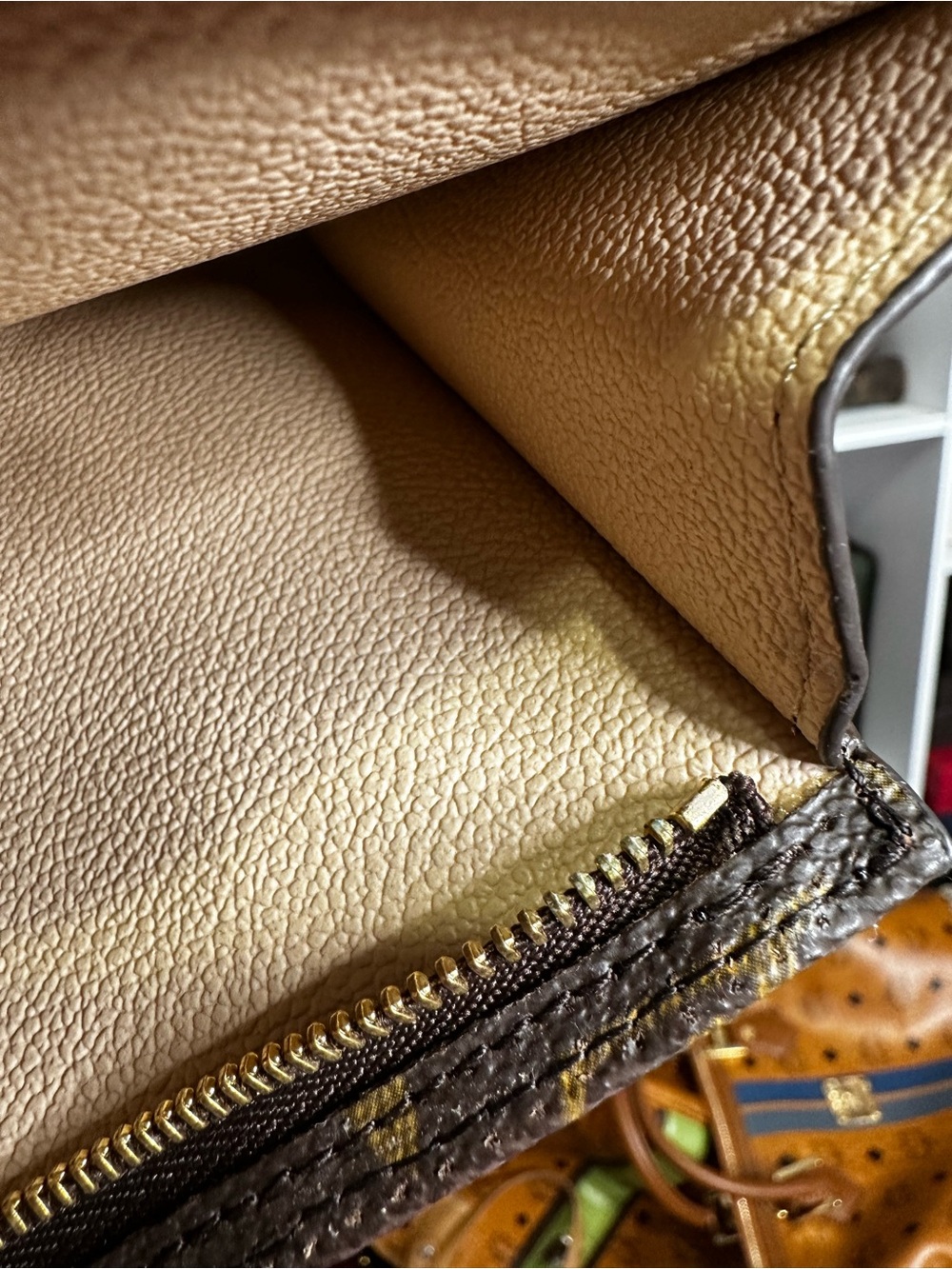 Louis Vuitton Brown Monogram Canvas Gold Chain Shoulder Bag - Picture 6 of 6